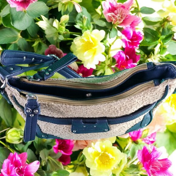 Stone Mountain Beige & Gray Crossbody Purse Shoulder Bag 11375 - Picture 7 of 8